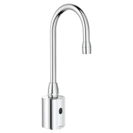 Moen Gooseneck Bathroom Faucet, Sensor, Single Hole Mount, 1 Hole Commercial CA8303