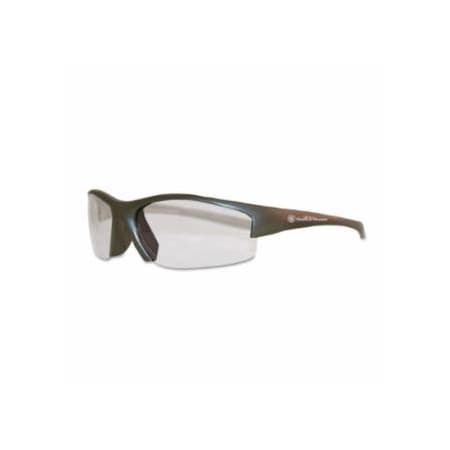 Smith And Wesson Equalizer Safety Glasses, Clear Polycarbonate Lens, Uncoated, Gunmetal, Nylon 412-21294