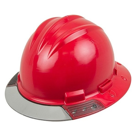 Bullard Hard Hat, Front Brim, AboveView, Red AVRDRG