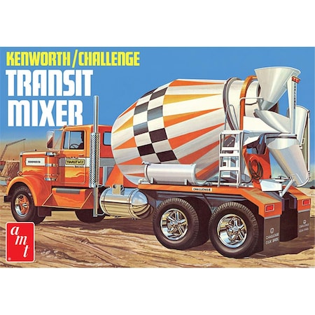 Amt 1215 Kenworth Cement Mixer Plastic Model Kit AMT1215