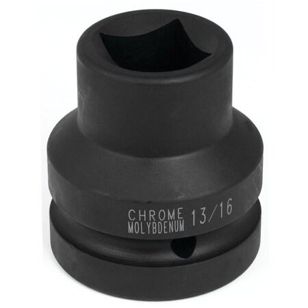 Performance Tool 1 in. Dr. 13/16 in. Sq Impact Socket, Chrome Moly, Black Oxide M745-10