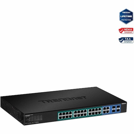 Trendnet 28-PORT GIGABIT WEB SMART POE+ SWITCH - - RACK-MOUNTABLE - 24 X GIGAB TPE-5028WS