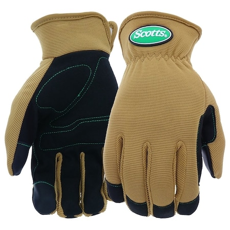 Scotts SC86111L Gloves, Women's, L, Reinforced Thumb, Shirred Elastic Cuff, SpandexSynthetic Leather SC86111/L