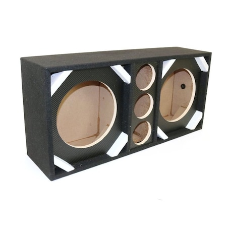 Deejay Led Two 10-in Woofers plus Three Tweeters CARBON/TEXTURE Empty Chuchera Speaker Enclosure D10T3VYCARBON
