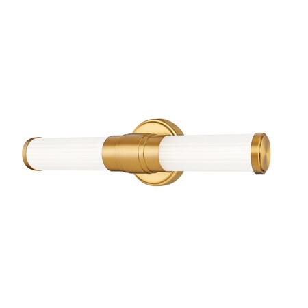 Z-Lite Warwick 1 Light Vanity, Modern Gold/Opal White, 18.5 In W x 4.75 In H 1020-18W-MGLD-LED