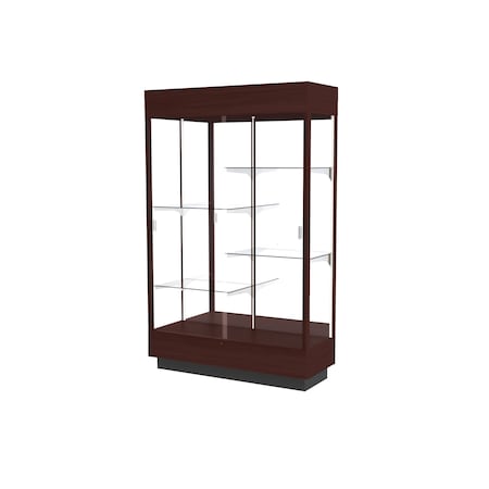 Ghent Heritage Floor Case, Mirror, Hardwood Java, 48"W x 76"H x 18"D 893M-MB-J