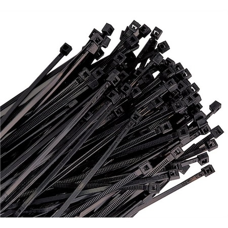 K-Tool International Cable Tie, 14 in L, Black, Nylon, 50 lb Strength, 100 PK KTI78140