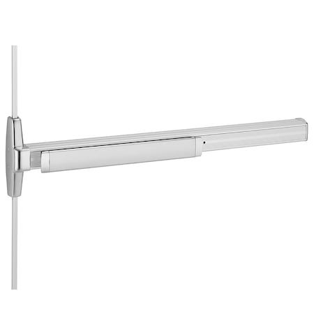 Von Duprin Grade 1 Surface Vertical Rod Exit Device, 48in, Exit Only, Less Trim, Hex Key Dogging, Satin Chrome 3527AEO 4 26D