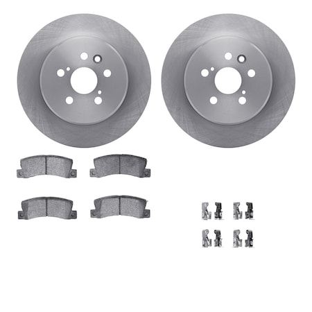 Dynamic Friction Co DFC Brake Rotor with 5000 Brake Pads and Hardware Kit 6512-76287