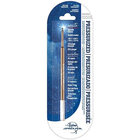 Fisher Space Pen Pen Ink Cartridge, Silver, Ballpoint SPRSL