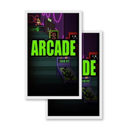 Signmission Arcade, Vinyl Decals Only 24 Inch x 36 Inch, Vinyl Decal, 2PK DSB-2436-2PACK-Arcade
