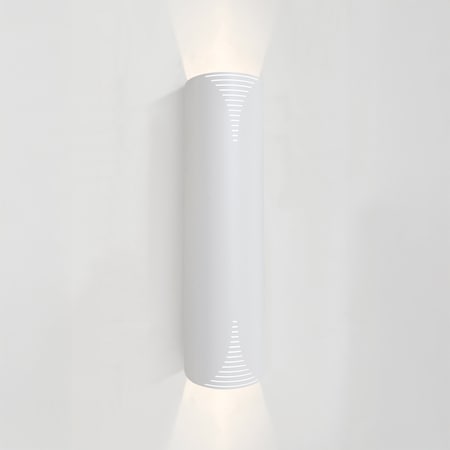 Besa Lighting Besa Edge 24 Sconce, White Diffuser, White Finish, 2x11W LED EDGE24-LED-WH