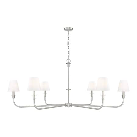 Z-Lite Tova Brushed Nickel 6 Light Chandelier 3049-62BN
