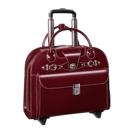 A1 Luggage EDGEBROOK Red Wheeled Ladies Laptop Case A12433037