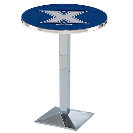 Holland Bar Stool Co 42" Chrome Xavier Pub Table, 36" dia. Top L217C4236Xavier