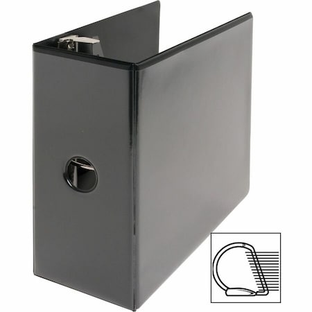 Business Source Ring Binder, Black, Clear Sleeve BSN28451