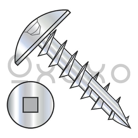 Oxoxo 8-11X5/8 #2 Square Drive Truss Deep Thread Screw Type 17 Full Thread Zinc Bake, 6000PK 523982