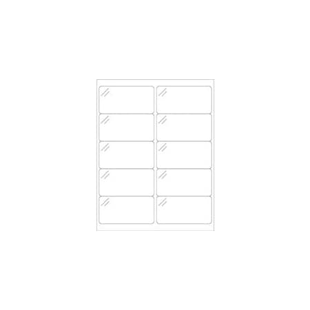 Bubblefast 4 x 2'' Crystal Clear Rectangle Laser Labels-10 Labels per Sheet BFLL238CC
