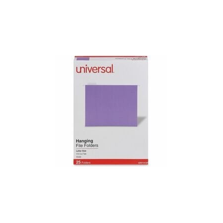 Universal Hanging File Folders, Violet, 8.in H, 25PK UNV14120