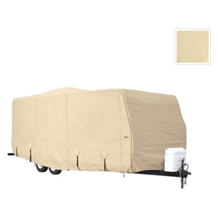 Eevelle GOLDLINE Series, Travel Trailer RV Cover, Tan Color, Fits 28-30ft Long RV GLRVTT2830T