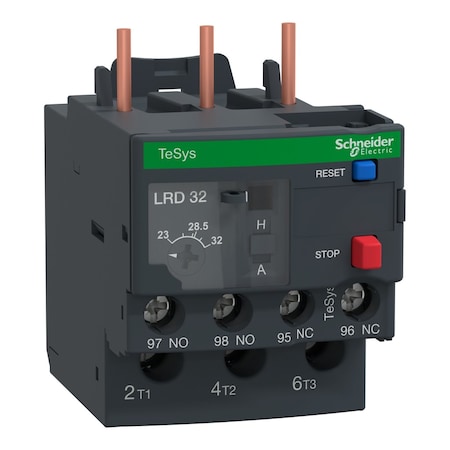 Schneider Electric Thermal Overload Relay, 1NC/1NO, 23 A Min current, 32 A Max current LR3D32