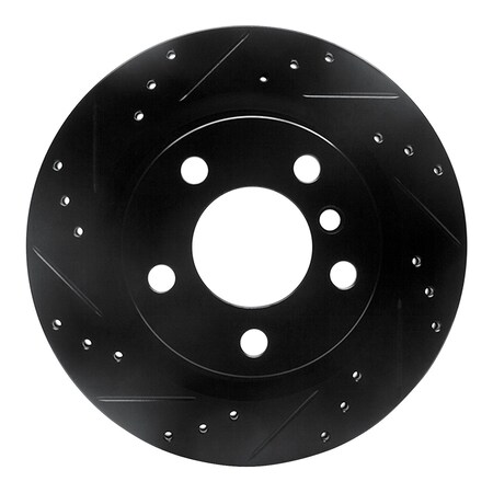 Dynamic Friction Co DFC Brake Rotor - Drilled and Slotted - Black 633-31111L