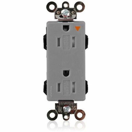 Leviton Industrial Grade Decora Receptacle, 15 Amp, 125 Volt MT162-IGG