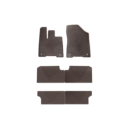 Weathertech Cocoa, Front, Rear, and Rear All Weather Floor Mats W580CO-W581CO-W582CO