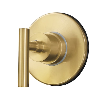 Kingston Brass Single-Handle Six-Way Diverter Valve with Round Trim Kit, Brushed Brass KS4037CML