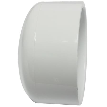 Genova CANPLAS Pipe Cap, 4 in, Hub, PVC, White 193084S
