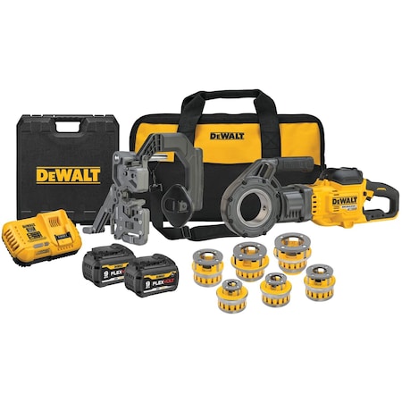 Dewalt FLEXVOLT(R) 60V MAX* Cordless Pipe Threader Kit With Die Heads DCE700X2K