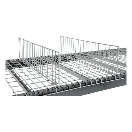 Nashville Wire Pallet Rack Divider, Steel, Gray, 10 in H 4210KP-B