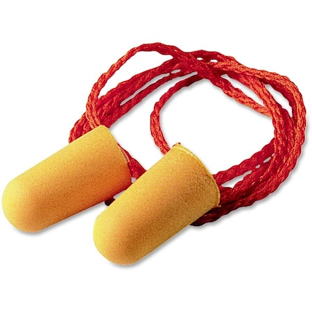 3M 1100 Non-Reusable Foam Earplugs, Bullet Shape, Orange 1110