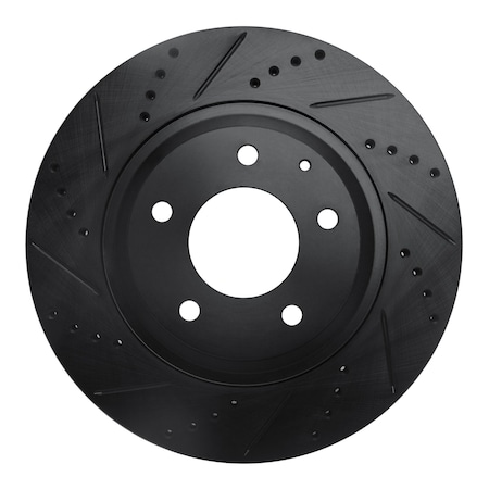 Dynamic Friction Co DFC Brake Rotor - Drilled and Slotted - Black 633-80044L