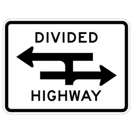 Sign Solutions Usa Traffic Sign, 24 in Width, Aluminum Sign, Horizontal Rectangle DUS10HWT2418R6-3a