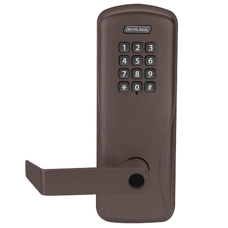 Schlage Electronics Grade 1 Classroom/Storeroom Cylindrical Lock, Keypad, 500 Users, Less Conventional Cylinder, Rhodes CO100CY70KPRHO643ELR