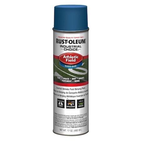 Industrial Choice Striping Paint, Royal Blue, Water, 17 oz. 318193