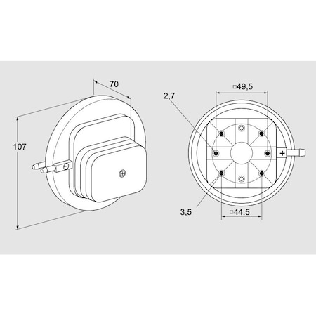 Honeywell Kromschroder Pressure Switch for Air/Flue Gas, Adjustable, Tube Connection KS84444010