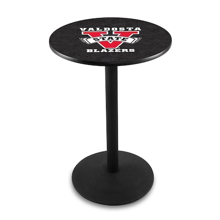 Holland Bar Stool Co 42" Blk Wrinkle Valdosta State Pub Table, 36" dia. Top L214B4236ValdSt