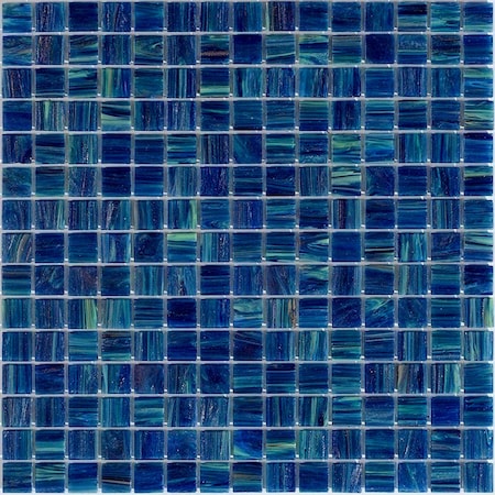 Apollo Tile Celestial 12 in. x 12 in. Glossy Deap Sea Blue Glass Mosaic Wall and Floor Tile 20 sqft/case, 20PK APLST88GN419A