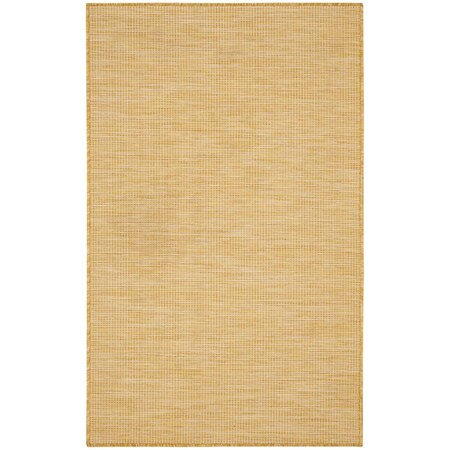 Homeroots 3' X 5' Yellow And Ivory Indoor Outdoor Area Rug 556230