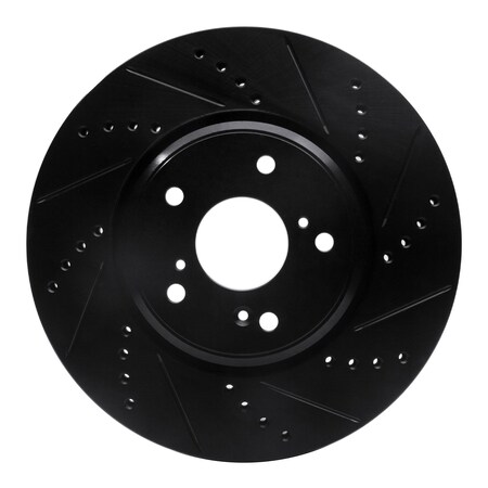 Dynamic Friction Co DFC Brake Rotor - Drilled and Slotted - Black 633-59063R