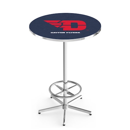 Holland Bar Stool Co 42" Chrome University of Dayton Pub Table, 36" dia. Top L216C4236DytnUn