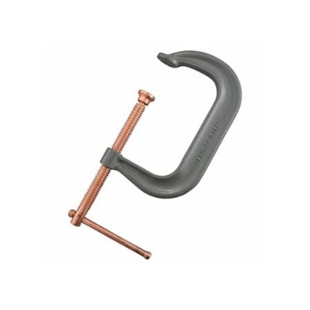 Anchor Brand Drop Forged C-Clamp, Sliding Pin Handle, 4-1/8 in Throat Depth, 6 in L 102-406C