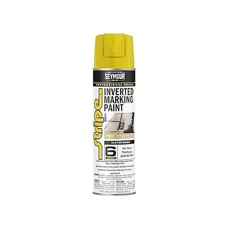 Seymour Midwest Stripe 6-Series Inverted Ground Marking Paint, Hi Viz Yellow net 17oz. 20676-1