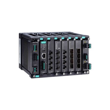 Moxa Layer 2 full Gigabit modular managed Ethernet switch with 4 fixed Gigabit ports, MDS-G4020-T