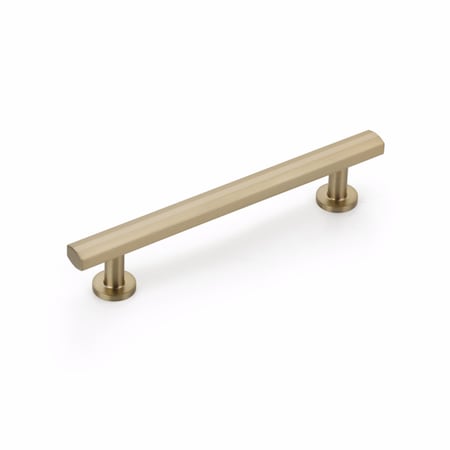 Schaub 5in Center to Center Heathrow Cabinet Pull Signature Satin Brass Finish 561-SSB