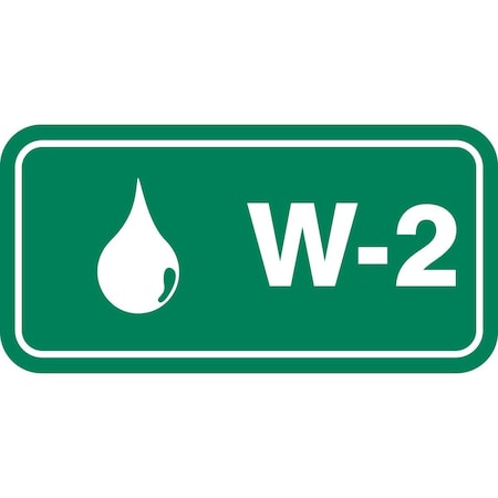 Accuform Energy Source ID Tag, W-2, 1.5inx3in, Adhesive Dura-Poly, 5PK TDF902XVM