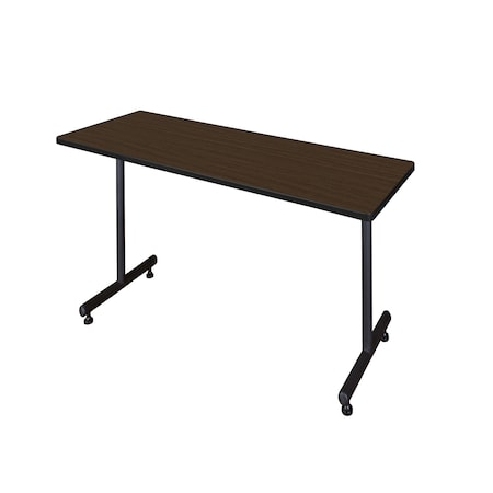 Regency Kobe T-Base Training Seminar Table, 72 in W, 24 in L, Neo Walnut MKTRCT7224NW