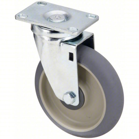 Zoro Select Swivel Plate Caster, 250 lb., Steel P12KS-RCP035K-12
